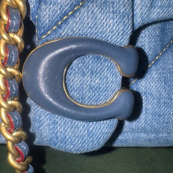 Coach Quilted Denim Tabby 20 Bag - Picture 5 of 13